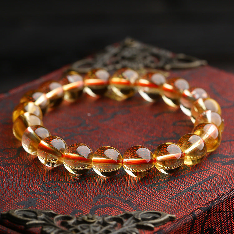 Natural Citrine Single-Strand Bracelet