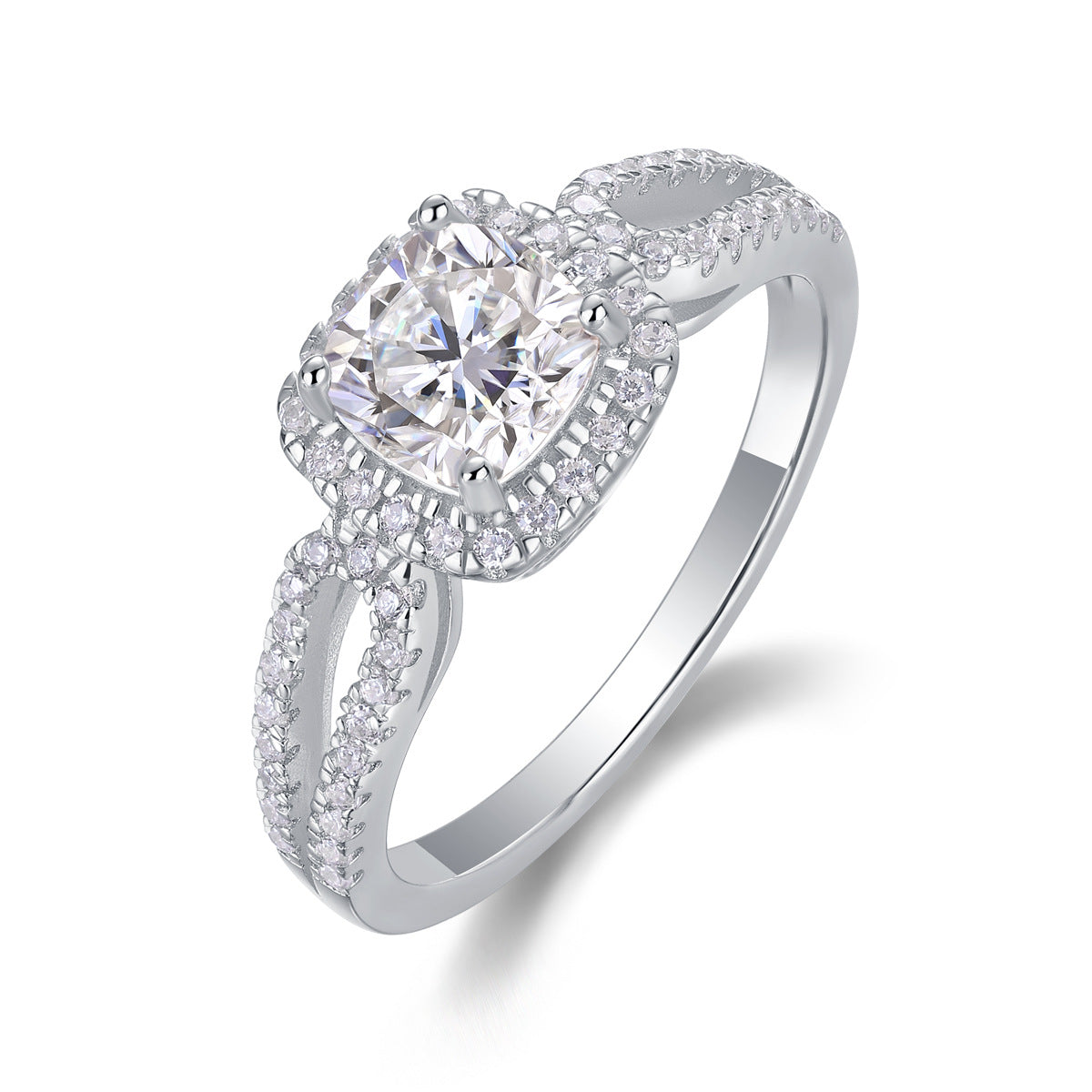 S925 Silver Moissanite Ring