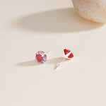 S925 Sterling Silver Octagonal Rose-Cut Zircon Stud Earrings
