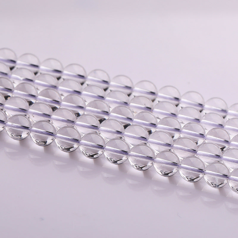 Wholesale Clear Quartz Round Beads with Straight Holes for DIY Jewelry Making