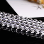 Wholesale Clear Quartz Round Beads with Straight Holes for DIY Jewelry Making