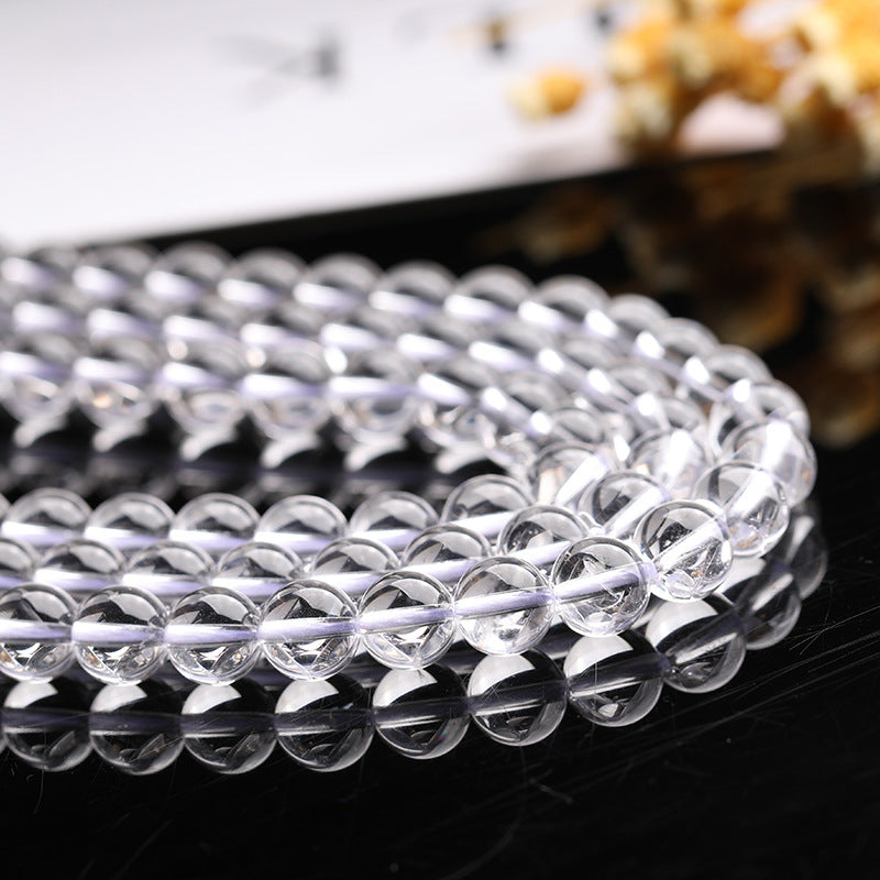 Wholesale Clear Quartz Round Beads with Straight Holes for DIY Jewelry Making