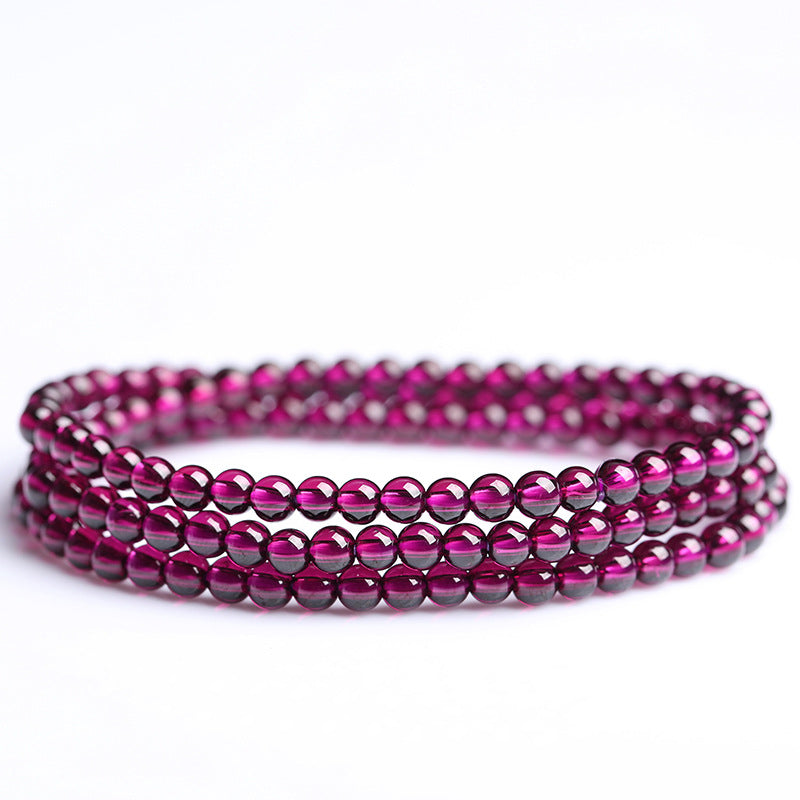 Natural Brazilian Rhodolite Garnet Bracelet (Old Mine Material)
