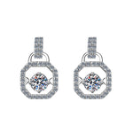 Mosangshi 925 sterling silver classic bag earrings