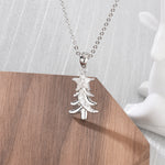 S925 Sterling Silver Moissanite Christmas Tree Pendant Necklace