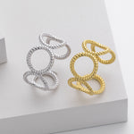 Stylish and unique braided band ring in S925 sterling silver