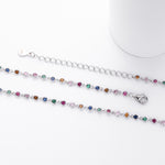 Dopamine Colored Zirconium Necklace in 925 Sterling Silver