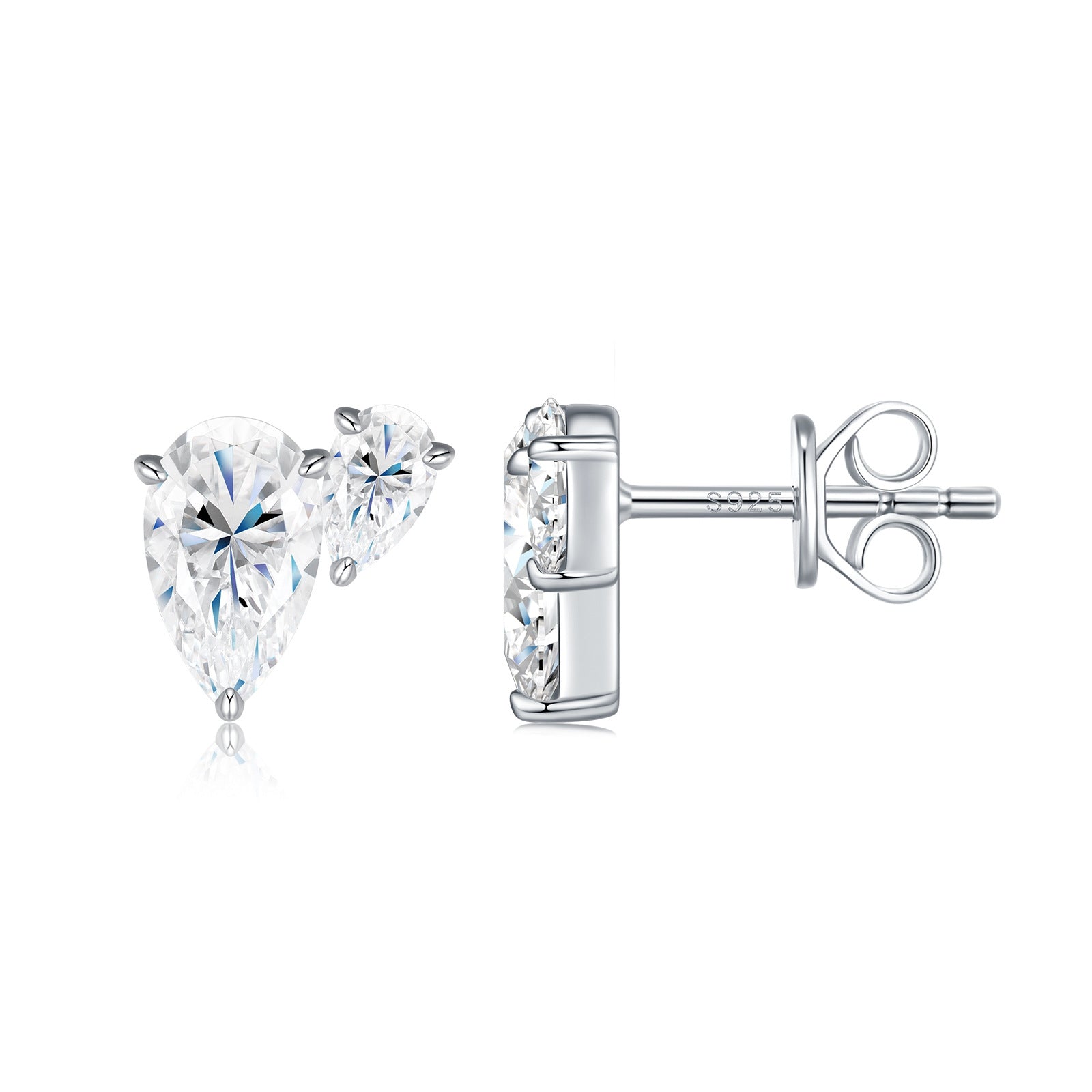 S925 Silver Moissanite Stud Earrings