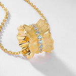 S925 Sterling Silver Gold-Plated Zircon Necklace