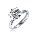 S925 Silver "Half-and-Half" Moissanite Ring