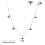 S925 Sterling Silver Fashion Evil Eye Necklace