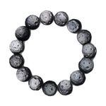 Natural Obsidian and Silver Sheen Obsidian Bracelet