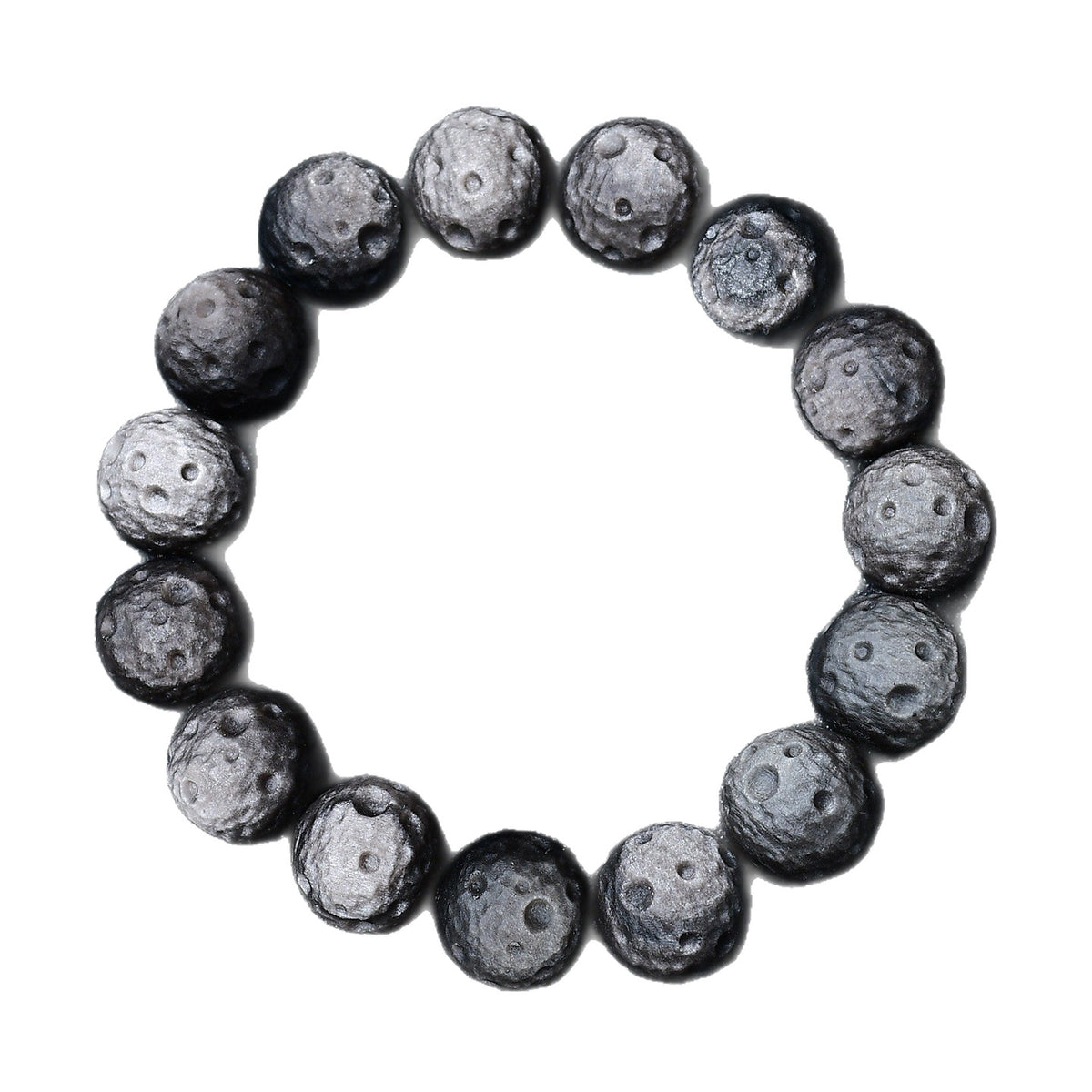 Natural Obsidian and Silver Sheen Obsidian Bracelet