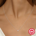 S925 Sterling Silver Solitaire Moissanite Necklace