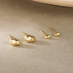 S925 Sterling Silver Irregular Surface Stud Earrings
