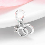S925 Sterling Silver Wedding Ring Zircon Pendant