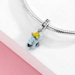 S925 Sterling Silver Seahorse Zircon Inlaid Pendant