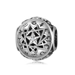 S925 Sterling Silver Twelve Constellation Beaded Zircon Pendant