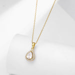 Double-layer zircon earrings and affordable luxury zircon necklace