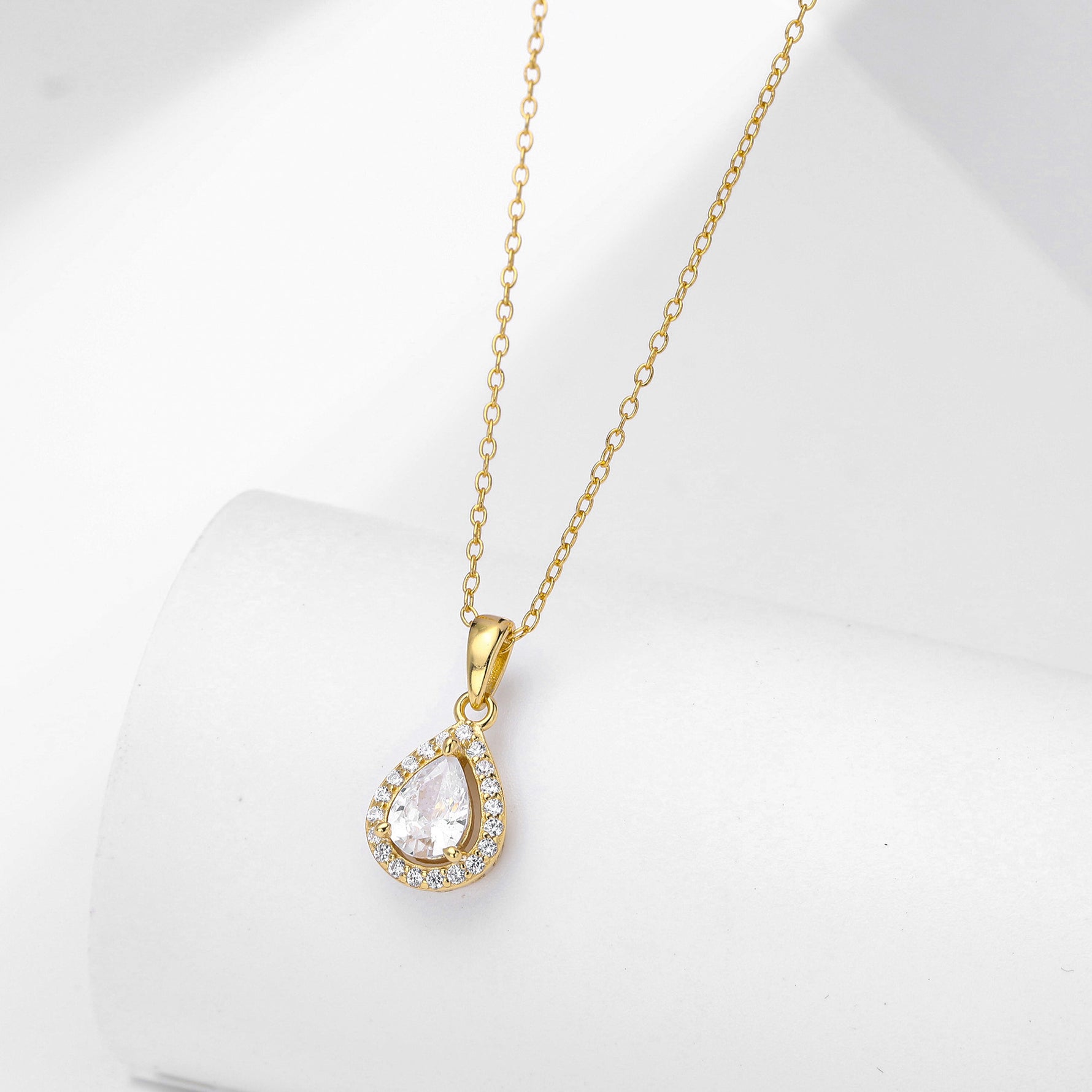Double-layer zircon earrings and affordable luxury zircon necklace