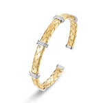 S925 Sterling Silver Geometric Ribbon Braided Zircon Inlaid Bracelet