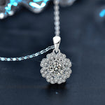 S925 Sterling Silver Moissanite Kaleidoscope Pendant Necklace