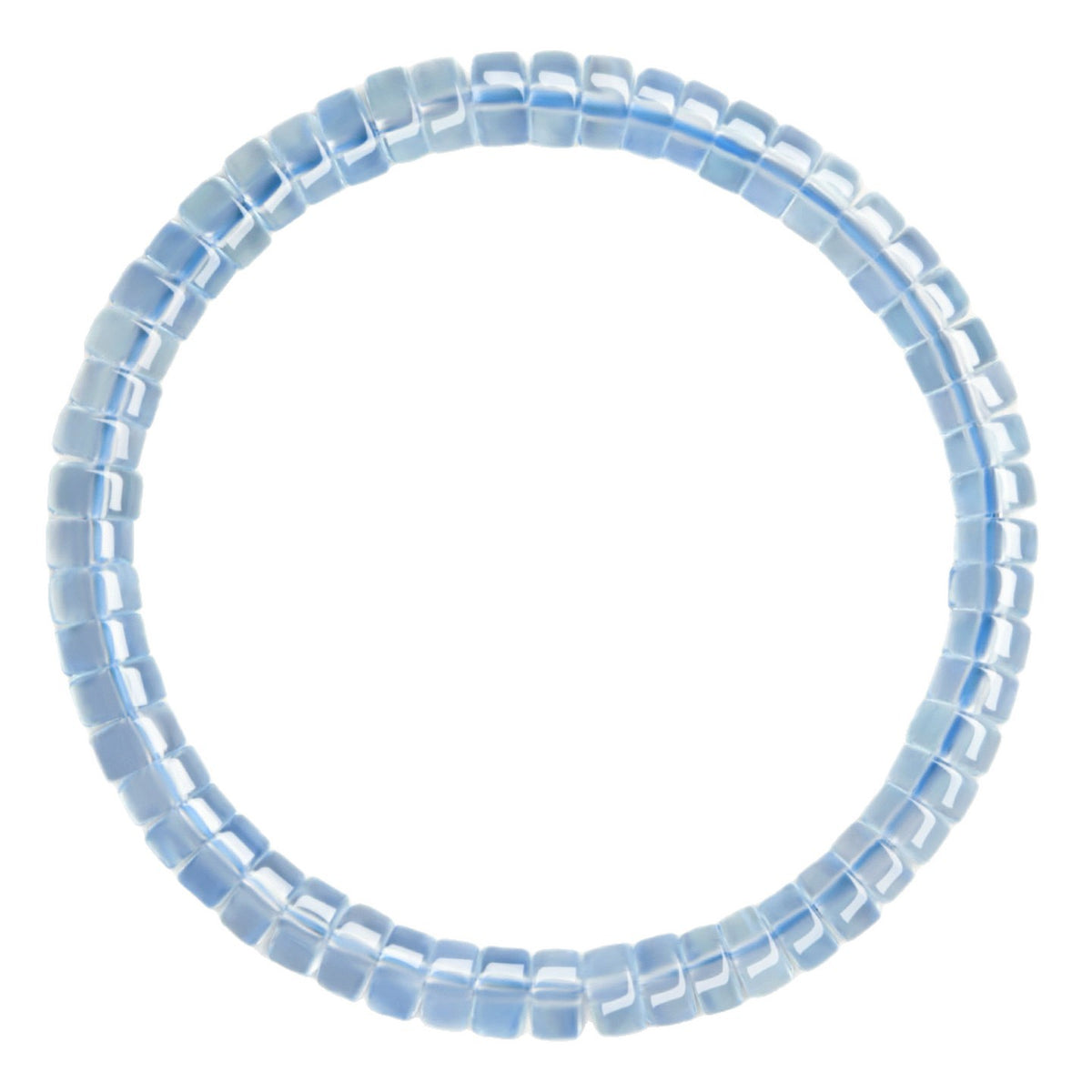 Natural Aquamarine Tablet-Shaped Bead Bracelet