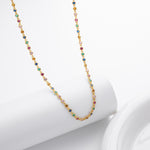 Dopamine Colored Zirconium Necklace in 925 Sterling Silver