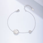 S925 Sterling Silver Smiley Face Zircon Bracelet