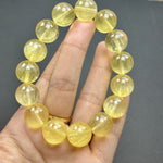 Natural Yellow Fluorite Bracelet with Visible Internal Veining