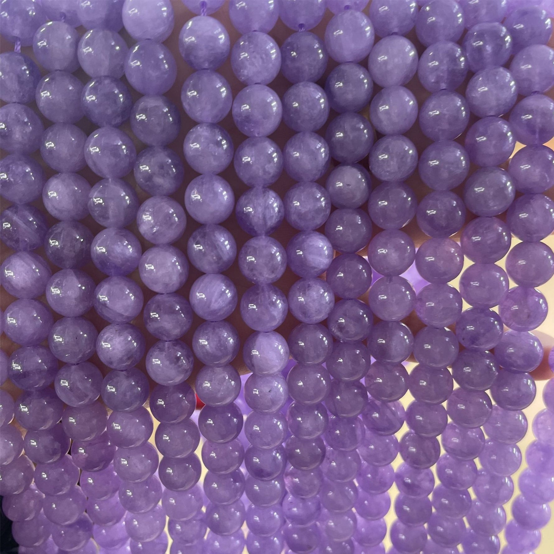 Round Amethyst Beads with Straight Holes for DIY Jewelry Making