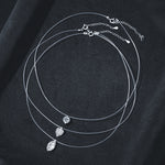 S925 Sterling Silver Moissanite Egg-Shaped Pendant Necklace