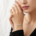 S925 Silver Moissanite Row Bracelet