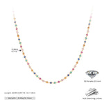 Dopamine Colored Zirconium Necklace in 925 Sterling Silver