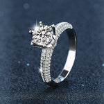 S925 Sterling Silver Moissanite Crown Ring