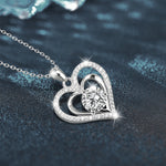 S925 Sterling Silver Moissanite Love Pendant Necklace