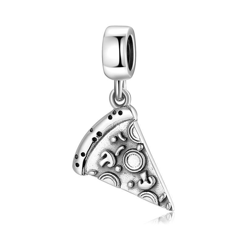 S925 Sterling Silver Pizza Pendant