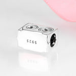S925 Sterling Silver Tape Shape Pendant