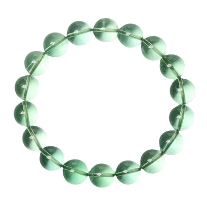 Ice-grade green fluorite crystal bracelet