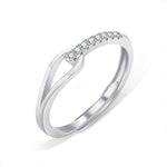S925 Sterling Silver Moissanite Hollow Ring