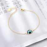 S925 Sterling Silver Retro Electroplated 14K Gold Devil's Eye Bracelet