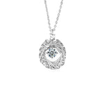 S925 Sterling Silver Woven Dream Net Egg-Shaped Pendant Necklace