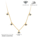 S925 Sterling Silver Fashion Evil Eye Necklace