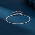 S925 Sterling Silver Flat Snake Chain Bracelet