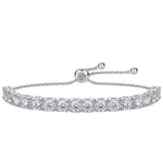 S925 Silver Moissanite Adjustable Tennis Bracelet