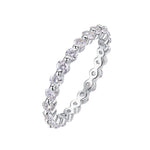 S925 Silver Moissanite Solid-Band Ring