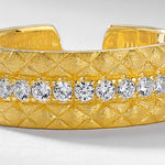 S925 Sterling Silver Gold-Plated Diamond Pattern Zircon Ring