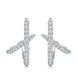 S925 Silver Bold Geometric Moissanite Earrings