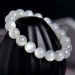 Natural White Moonstone Cat's Eye Bracelet