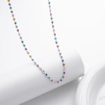 Dopamine Colored Zirconium Necklace in 925 Sterling Silver